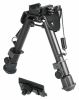UTG BIPOD TACTICAL OP 5.9-7.3" PICATINNY MOUNT W/STUD ADAPTER