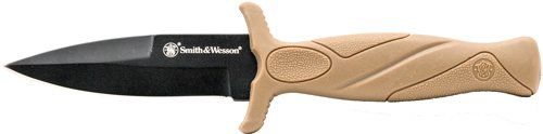 S&W KNIFE FDE BOOT KNIFE 2.75" BLADE W/FDE SHEATH & CLIP