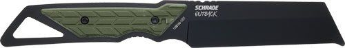 SCHRADE KNIFE OUTBACK CLEAVER FIXED 3.6" BLACK/GREEN