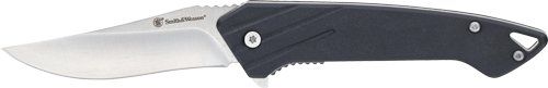 S&W KNIFE BLACK OPS RECURVE FOLDER 3" SS/BLACK DROP POINT