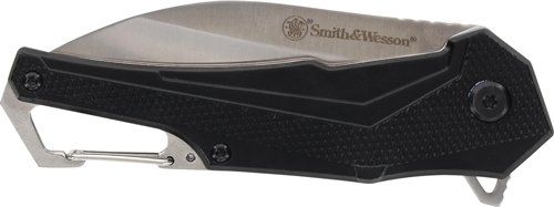 S&W KNIFE OASIS CARABINER FOLDER 3" BLACK/SS