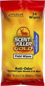 WRC FIELD WIPES SCENT KILLER GOLD 24-PACK