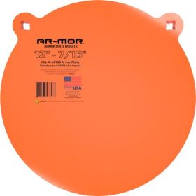 AR-MOR 12" MIL41600 STEEL GONG 7/16" THICK STEEL ORANGE ROUND