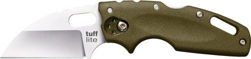 COLD STEEL TUFF LITE 2.5" OD GREEN PLAIN EDGE CLIP FOLDER