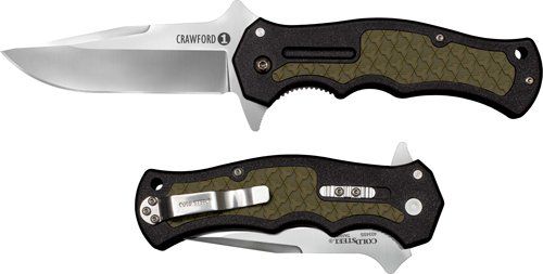 COLD STEEL CRAWFORD MODEL 1 3" PLAIN EDGE CLIP FOLDER