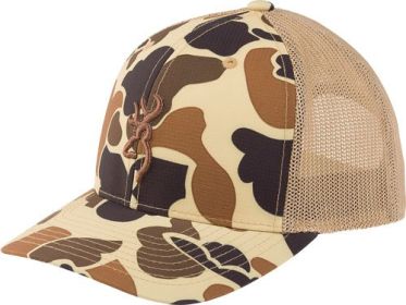 BROWNING CAP CUPPED UP MESH110 SNAPBACK VNTG TAN BCKMRK OSFM