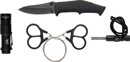 BROWNING OUTDOORSMAN SURVIVAL KNIFE, LIGHT, SAW, FIRESTARTER
