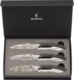 BROWNING KNIFE SPORTSMAN COLLECTION 3 KNIVES WITH BOX*
