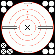 B/C TARGET SHOOT-N-C 8" WHITE/ BLACK X-BULL'S-EYE 6 TARGETS