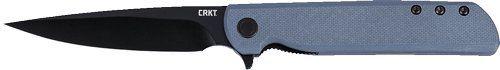 CRKT LCK PLUS 3.3" PLAIN EDGE GRAY/BLACK G10