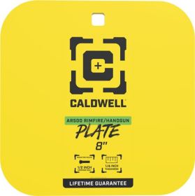 CALDWELL AR500 8" GONG TARGET 1/4" RIMFIRE/HANDGUN STEEL YLW