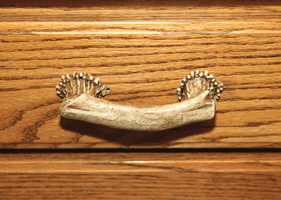 RIVERS EDGE DRAWER HANDLE 4" ANTLER