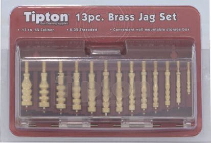 TIPTON 13-PIECE BRONZE SOLID BRASS JAG SET W/STORAGE CASE