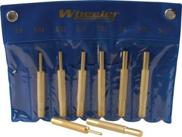 WHEELER 8-PC BRASS PUNCH SET W/STORAGE POUCH