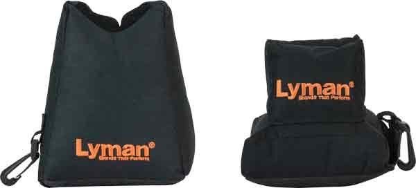 LYMAN CROSSHAIR SHOOTING BAG COMBO FRONT & REAR BLACK NYLON