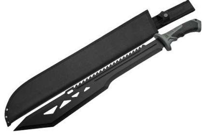SZCO RITE EDGE 20" MACHO MACHETE BLACK W/SHEATH 25" OAL