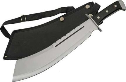 SZCO RITE EDGE 13.5" BLACK BULLY MACHETE SS BLADE W/SHTH