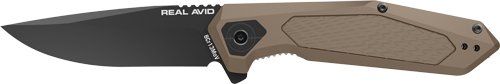 REAL AVID RAV-3 KNIFE ASSISTED FOLDING 3.25" BLADE TAN