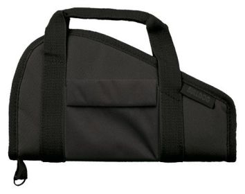BULLDOG PISTOL CASE 12" BLACK ACCESSORY POCKET & CARRY STRAP