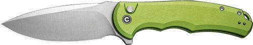 CIVIVI KNIFE PRAXIS 3.75" LIME GREEN ALUMINUM/SATIN BUTTON LK