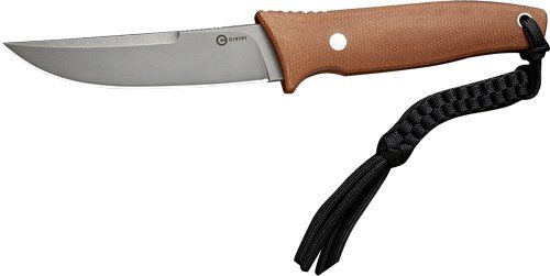 CIVIVI KNIFE TAMASHII 4.07" BROWN CANVAS/GRAY POLISHED D2