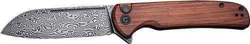 CIVIVI KNIFE CHEVALIER 3.46" CUIBOURTIA WOOD/BLK DAMASCUS