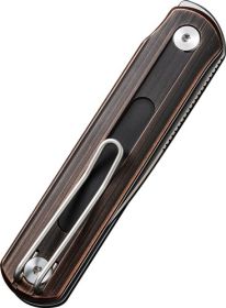 CIVIVI KNIFE FOLDIS 2.67" BLK HAND RUBBED COPPER/SILVER!