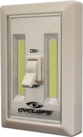 CYCLOPS LIGHT WALL SWITCH COB LED 200 LUMEN 2/PACK IVORY