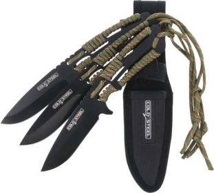 COLD STEEL THROWING KNIVES 4.4" BLADE 3-PACK W/SHEATH