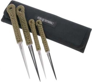 COLD STEEL THROWING SPIKES 2- 2.5" & 2-3.5" W/SHEATH