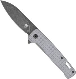 COBRATEC RHINO FOLDER 3.37" GREY/BLACK STONEWASH D2 BLADE