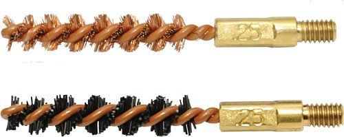 OTIS BORE BRUSH .243 2-PK 1-NYLON 1-BRONZE 8-32 THREAD
