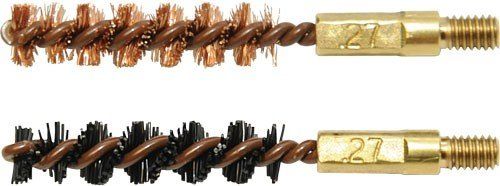 OTIS BORE BRUSH .27 CAL 2-PK 1-NYLON 1-BRONZE 8-32 THREAD