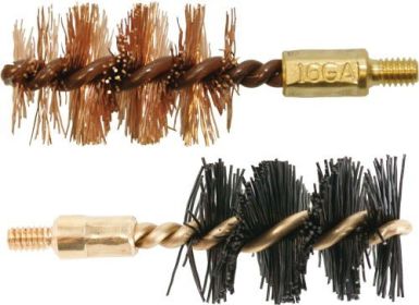OTIS BORE BRUSH .16 GA 2-PACK 1-NYLON 1-BRONZE 8-32MM THREAD