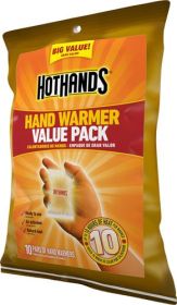 HOTHANDS HAND WARMER VALUE PACK 10 PAIRS PER PACK 10 HOUR