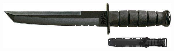 KA-BAR TANTO KNIFE 8" W/PLASTIC SHEATH BLACK