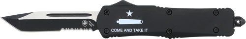 TEMPLAR KNIFE LARGE OTF AR COME & TAKE IT 3.5" BLK TANTO