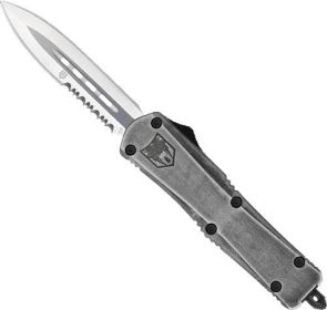 COBRATEC MEDIUM FS3 OTF STONE WASH 3" D2 DAGGER 1 SIDE SRRTD