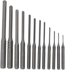 GRACE USA ROLL PIN PUNCH SET STEEL 12PC W/VINYL POUCH