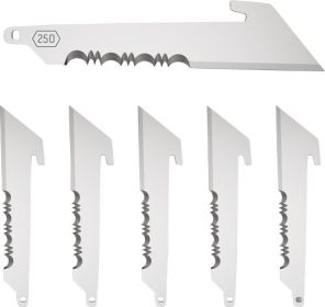 OUTDOOR EDGE 2.5" UTILITY BLDS W/SERRATIONS BLACK BLADE 6-PK