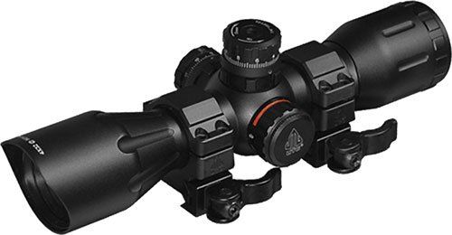 UTG CROSSBOW SCOPE 4X32 1" PRO 5-STEP RGB RETICLE QD RINGS!