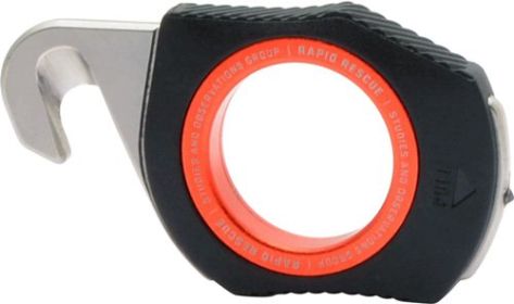 SOG RAPID RESCUE EMERCENCY TOOL BLACK/RED BELT CUTTER