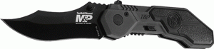 S&W KNIFE M&P SPRING ASSIST 2.9" S/S BLACKENED ALUMINUM