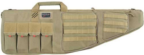 GPS TACTICAL AR CASE 42" TAN W/EXTERNAL HANDGUN HOLDER