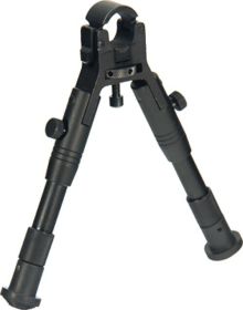 UTG BIPOD CLAMP ON CENTER HT 6.2"-6.7" W/RUBBER FOOT PADS