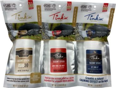 TINKS DEER LURE SCENT STICKS 3PC. VALUE PACK ALL SEASON