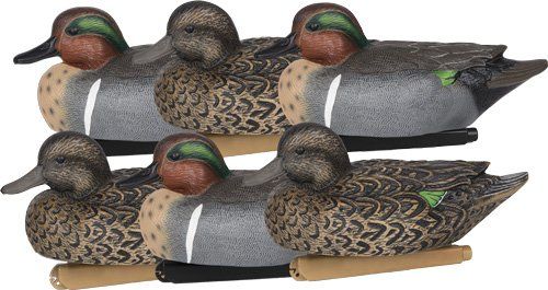 ZINK FLOATER DECOYS GREEN WING TEAL 6 PACK