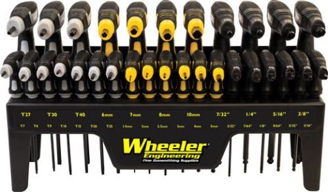 WHEELER DRIVER SET 30 PIECE HEX KEY/TORX SET (option: Hex Key/Torx P-Handle Set)