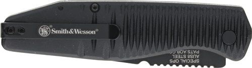 S&W KNIFE SPECIAL OPS PUSH BUTTON AUTO 3.4" FOLDER BLACK W/ SAFETY AND MINI AUTO 1.9" BLACK W/ SAFETY (option: Auto 3.4" Folder Black W/Sfty)
