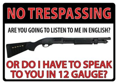 RIVERS EDGE TIN SIGN 12"X17" (Option: No Trespassing 12 Gauge)